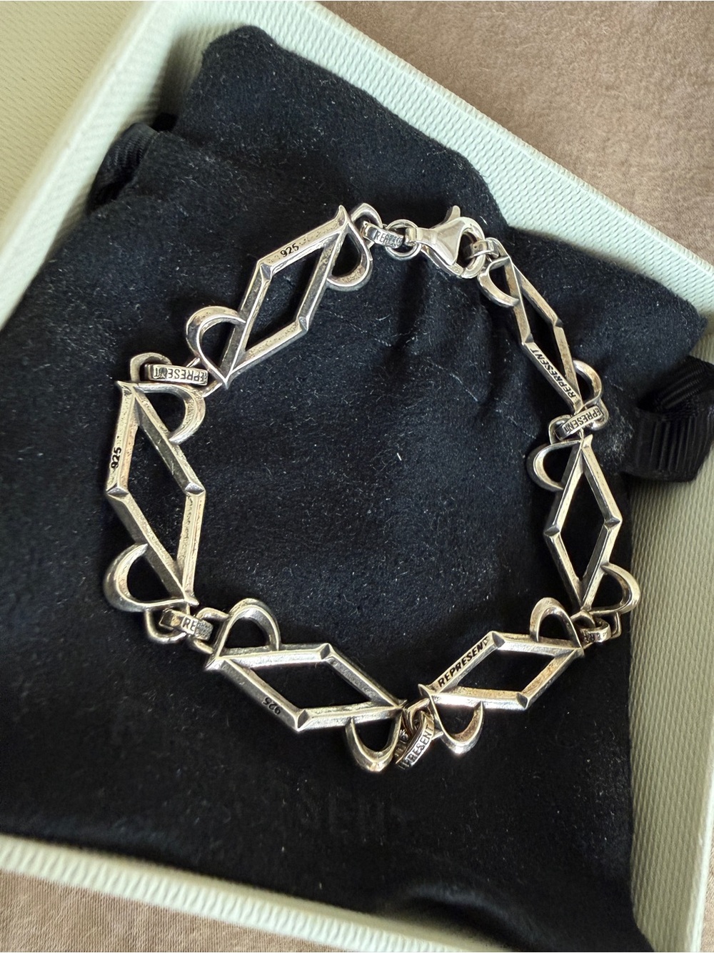 Represent Initial Chain Bracelet